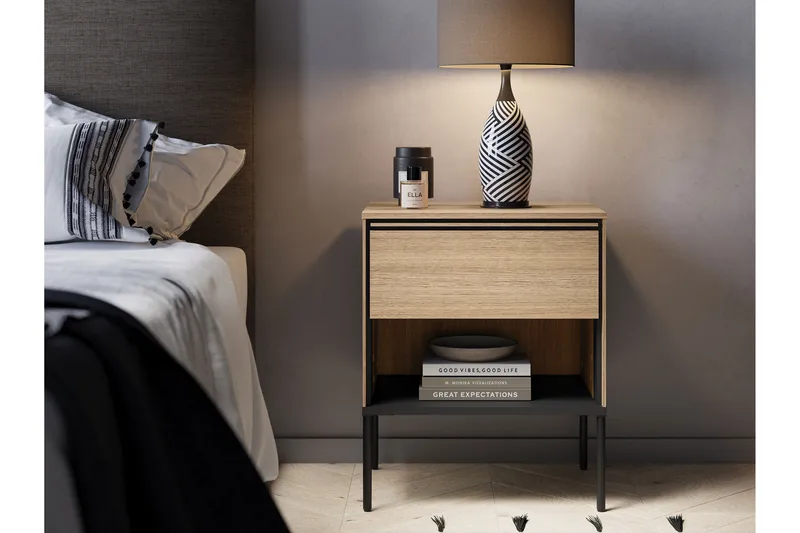 Basici Nattbord 51 cm - Brun - Møbler - Bord - Avlastningsbord - Sengebord & nattbord