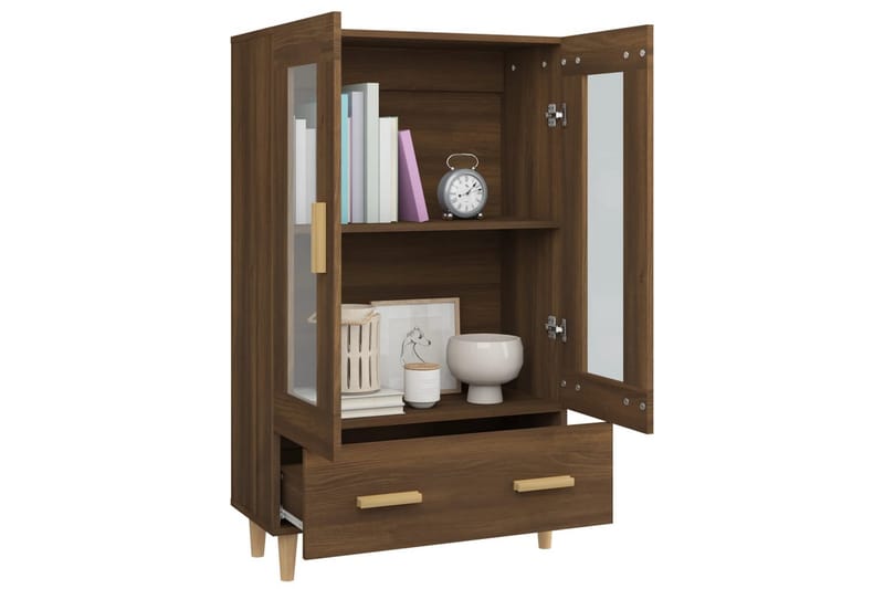 beBasic Highboard brun eik 70x31x115 cm konstruert tre - Brun - Møbler - Bord - Avlastningsbord - Lampebord & sidebord