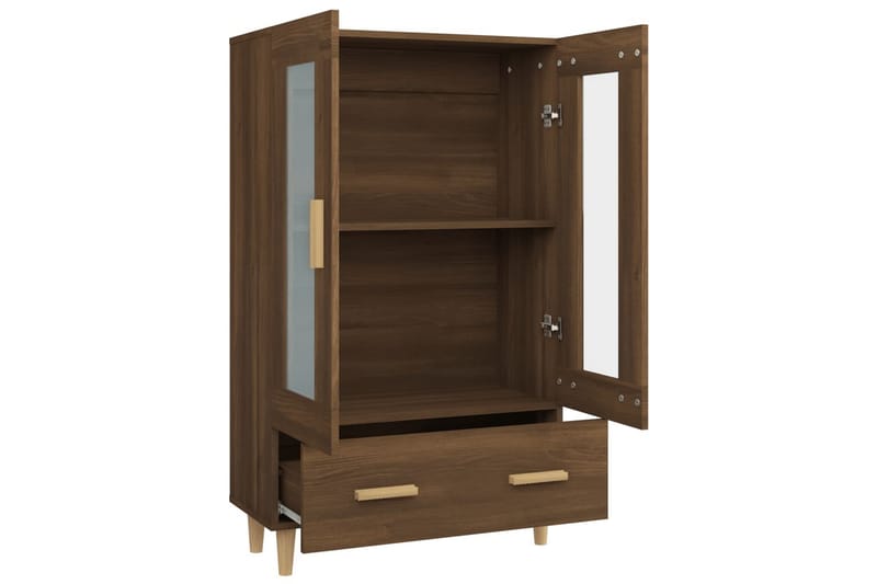 beBasic Highboard brun eik 70x31x115 cm konstruert tre - Brun - Møbler - Bord - Avlastningsbord - Lampebord & sidebord