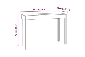beBasic Konsollbord 110x40x75 cm heltre furu - Brun - Møbler - Bord - Avlastningsbord - Konsollbord
