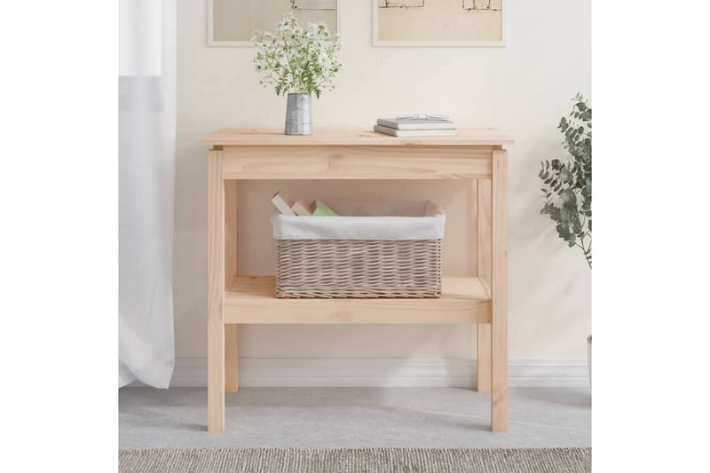 beBasic Konsollbord 80x40x75 cm heltre furu - Brun - Møbler - Bord - Avlastningsbord - Konsollbord
