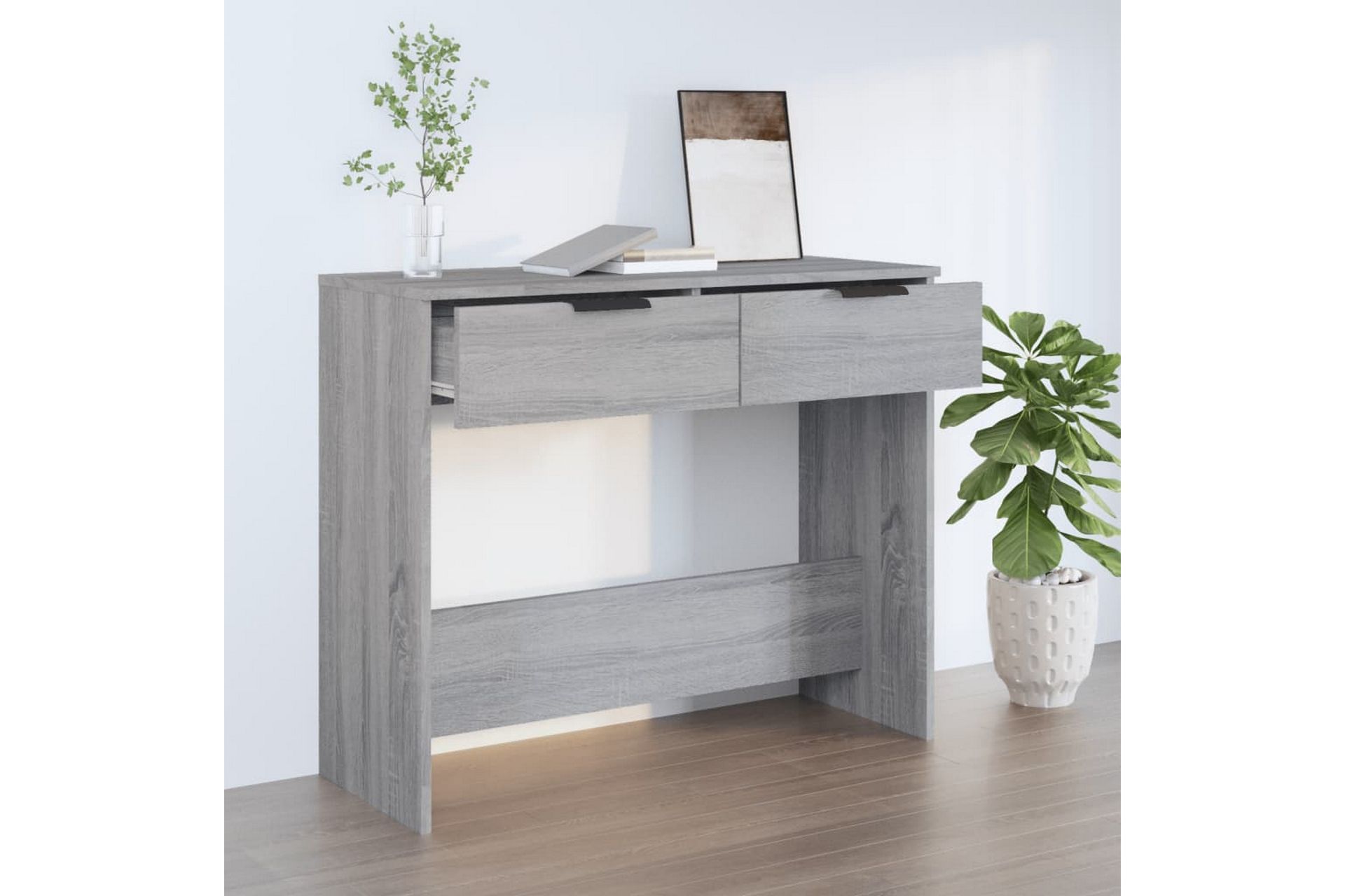 beBasic Konsollbord grå sonoma 90x36x75 cm konstruert tre - GrÃ¥ - Møbler - Bord - Avlastningsbord - Konsollbord