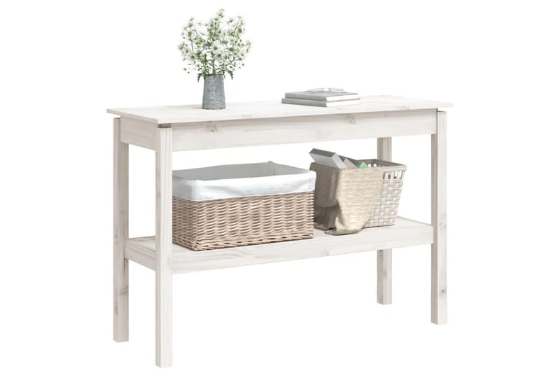 beBasic Konsollbord hvit 110x40x75 cm heltre furu - Hvit - Møbler - Bord - Avlastningsbord - Konsollbord