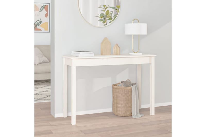 beBasic Konsollbord hvit 110x40x75 cm heltre furu - Hvit - Møbler - Bord - Avlastningsbord - Konsollbord