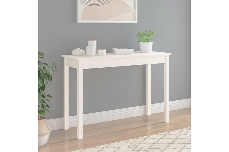 beBasic Konsollbord hvit 110x40x75 cm heltre furu - Hvit - Møbler - Bord - Avlastningsbord - Konsollbord