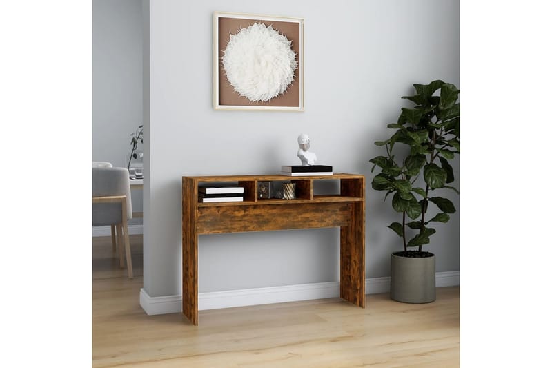 beBasic Konsollbord røkt eik 105x30x80 cm konstruert tre - Brun - Møbler - Bord - Avlastningsbord - Gangbord