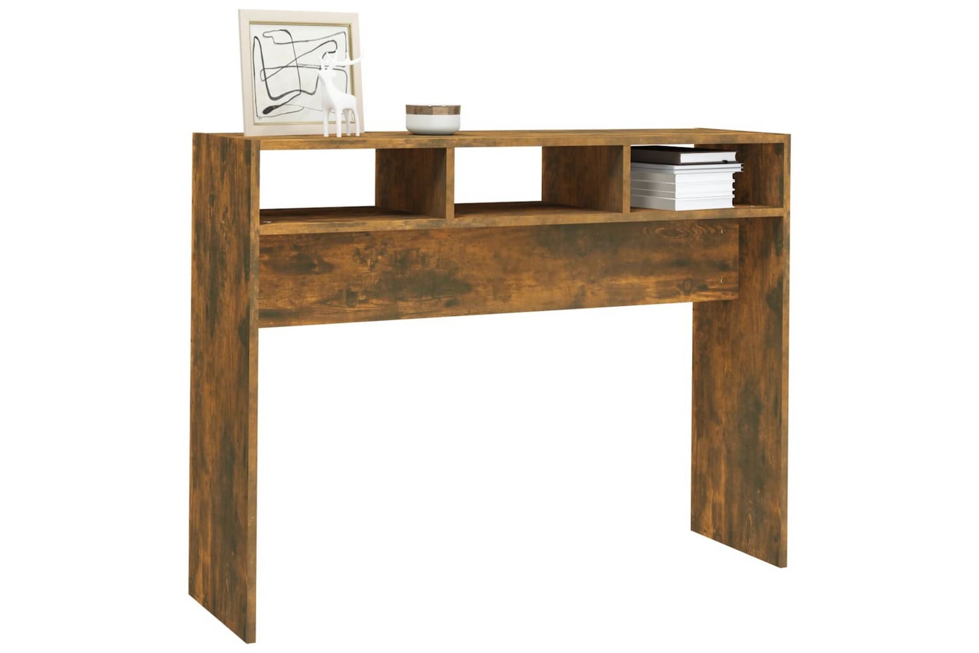 beBasic Konsollbord røkt eik 105x30x80 cm konstruert tre - Brun - Møbler - Bord - Avlastningsbord - Gangbord