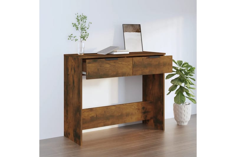beBasic Konsollbord røkt eik 90x36x75 cm konstruert tre - Brun - Møbler - Bord - Avlastningsbord - Konsollbord
