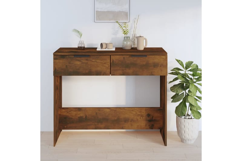 beBasic Konsollbord røkt eik 90x36x75 cm konstruert tre - Brun - Møbler - Bord - Avlastningsbord - Konsollbord
