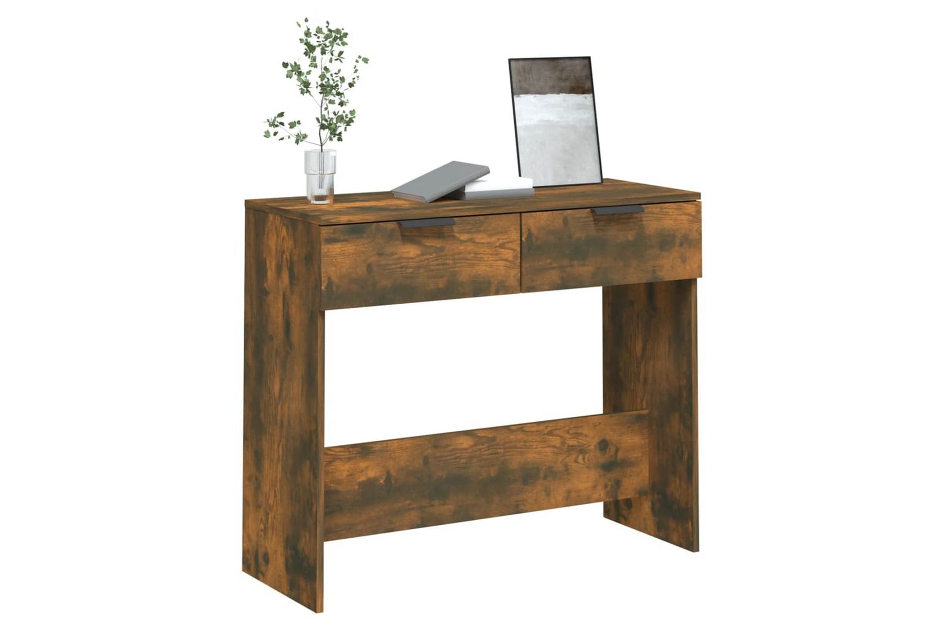 beBasic Konsollbord røkt eik 90x36x75 cm konstruert tre - Brun - Møbler - Bord - Avlastningsbord - Konsollbord