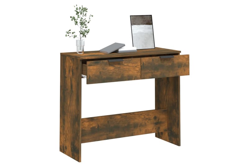 beBasic Konsollbord røkt eik 90x36x75 cm konstruert tre - Brun - Møbler - Bord - Avlastningsbord - Konsollbord