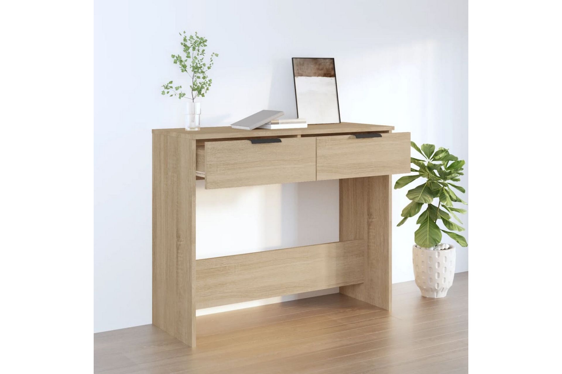 beBasic Konsollbord sonoma eik 90x36x75 cm konstruert tre - Brun - Møbler - Bord - Avlastningsbord - Konsollbord