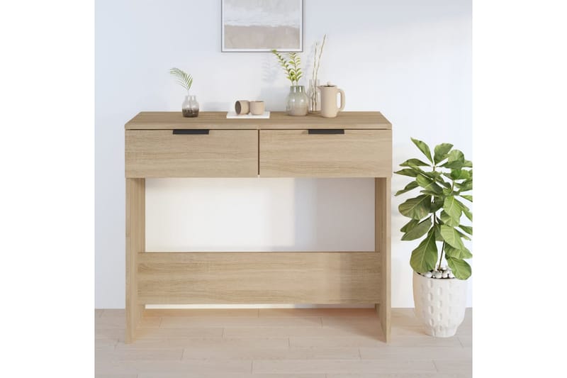 beBasic Konsollbord sonoma eik 90x36x75 cm konstruert tre - Brun - Møbler - Bord - Avlastningsbord - Konsollbord