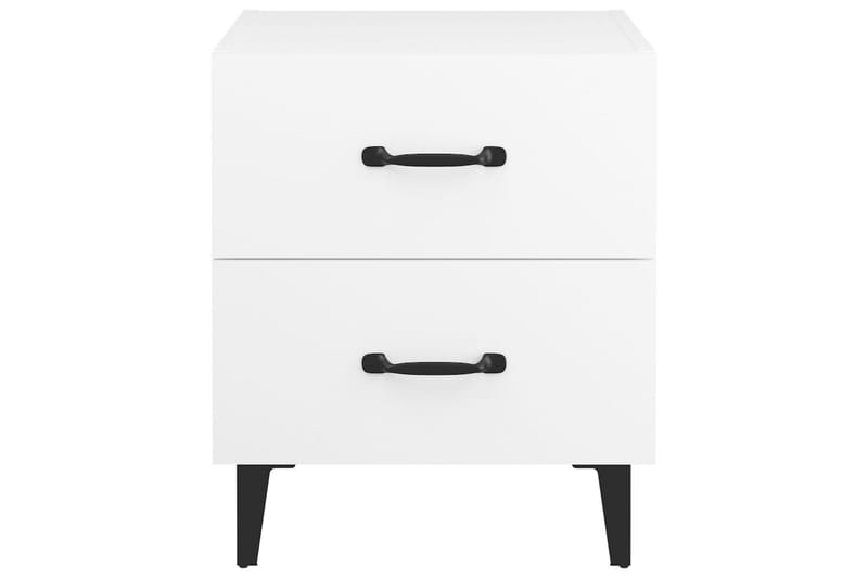 beBasic Nattbord 2 stk 40x35x47,5 cm - Hvit - Møbler - Bord - Avlastningsbord - Sengebord & nattbord