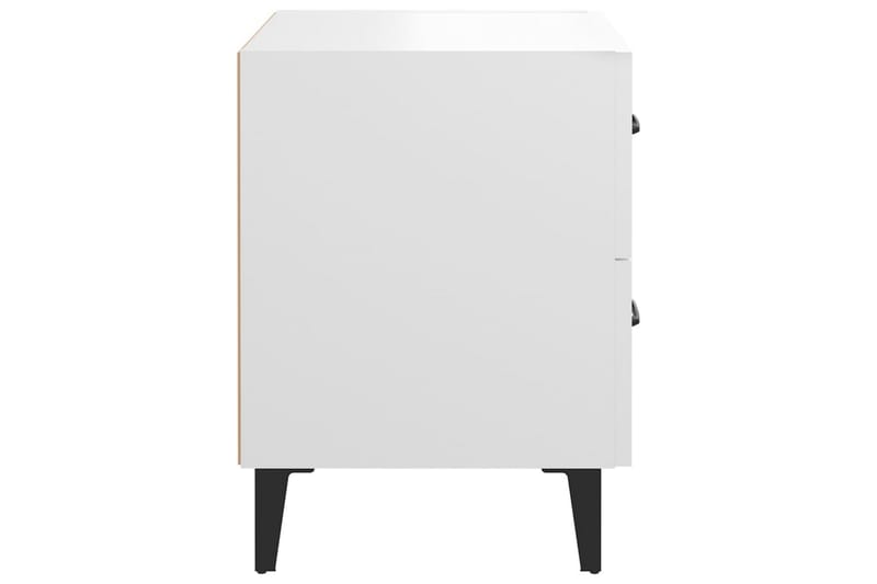 beBasic Nattbord 2 stk 40x35x47,5 cm - Hvit - Møbler - Bord - Avlastningsbord - Sengebord & nattbord
