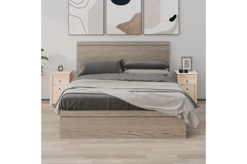 beBasic Nattbord 2 stk 40x35x61,5 heltre furu - Brun - Møbler - Bord - Avlastningsbord - Sengebord & nattbord