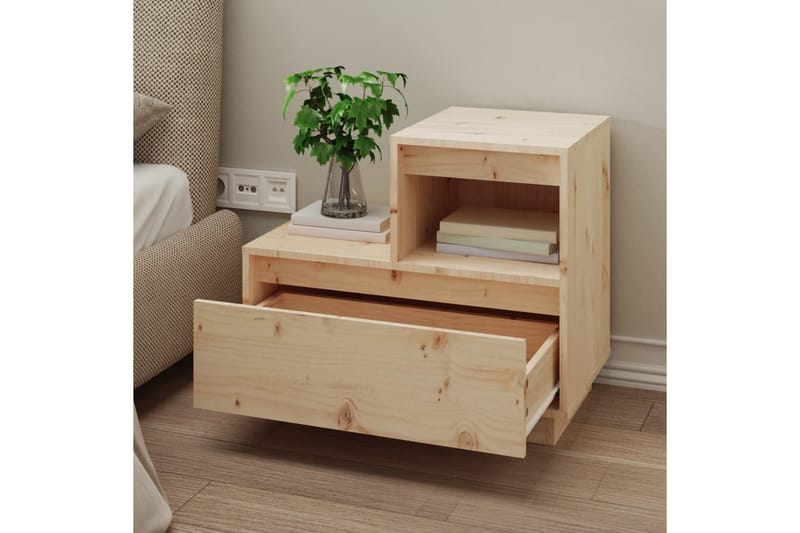 beBasic Nattbord 2 stk 60x34x51 heltre furu - Brun - Møbler - Bord - Avlastningsbord - Sengebord & nattbord