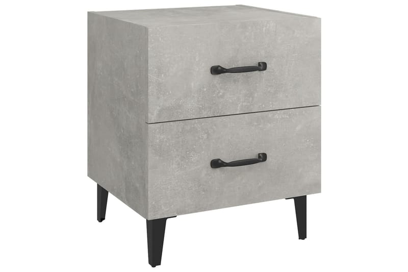 beBasic Nattbord 2 stk betonggrå 40x35x47,5 cm - GrÃ¥ - Møbler - Bord - Avlastningsbord - Sengebord & nattbord