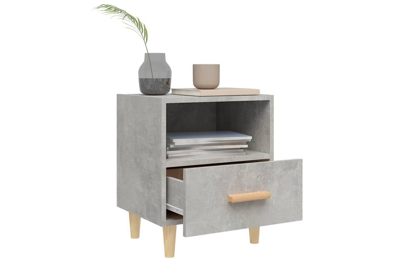 beBasic Nattbord 2 stk betonggrå 40x35x47 cm - GrÃ¥ - Møbler - Bord - Avlastningsbord - Sengebord & nattbord