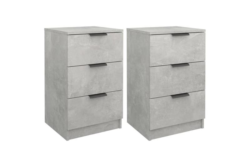 beBasic Nattbord 2 stk betonggrå 40x36x65 cm - GrÃ¥ - Møbler - Bord - Avlastningsbord - Sengebord & nattbord