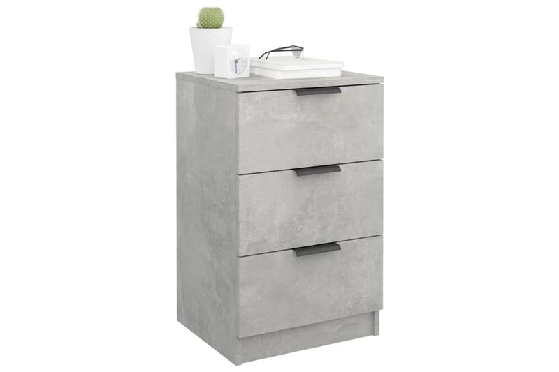 beBasic Nattbord 2 stk betonggrå 40x36x65 cm - GrÃ¥ - Møbler - Bord - Avlastningsbord - Sengebord & nattbord