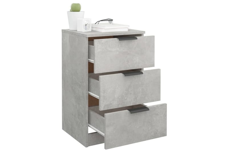 beBasic Nattbord 2 stk betonggrå 40x36x65 cm - GrÃ¥ - Møbler - Bord - Avlastningsbord - Sengebord & nattbord