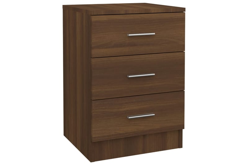 beBasic Nattbord 2 stk brun eik 38x35x56 cm konstruert tre - Brun - Møbler - Bord - Avlastningsbord - Sengebord & nattbord