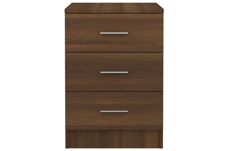 beBasic Nattbord 2 stk brun eik 38x35x56 cm konstruert tre - Brun - Møbler - Bord - Avlastningsbord - Sengebord & nattbord