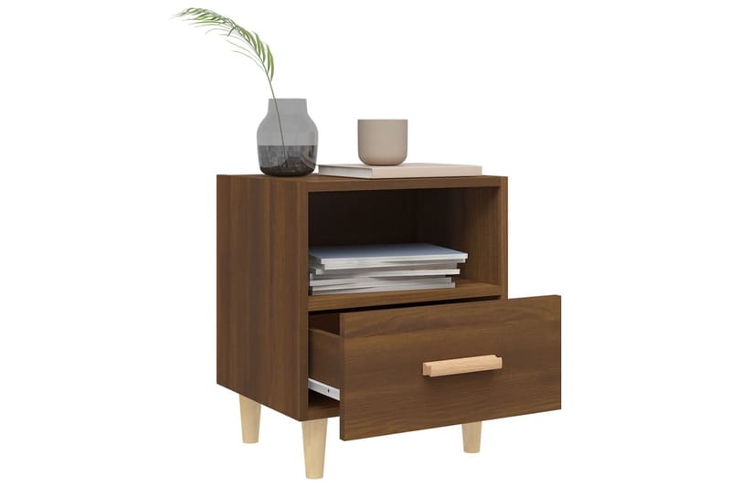 beBasic Nattbord 2 stk brun eik 40x35x47 cm - Brun - Møbler - Bord - Avlastningsbord - Sengebord & nattbord