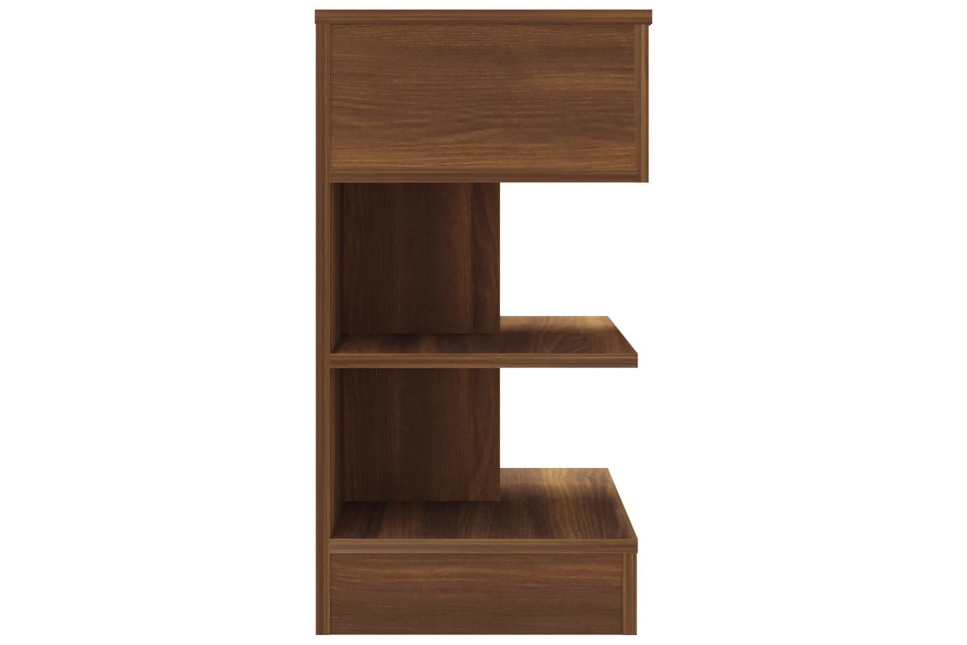 beBasic Nattbord 2 stk brun eik 40x35x65 cm konstruert tre - Brun - Møbler - Bord - Avlastningsbord - Sengebord & nattbord