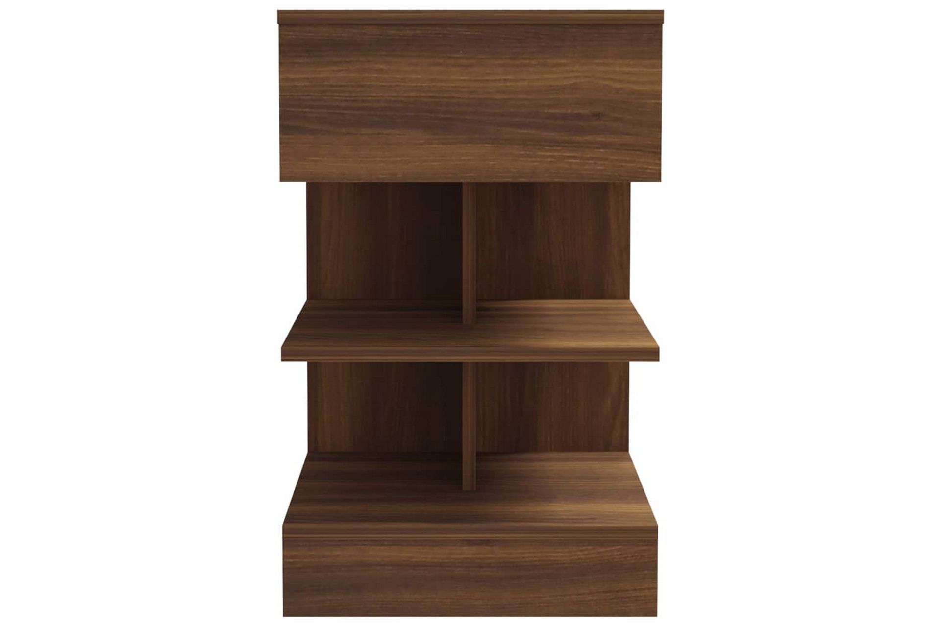 beBasic Nattbord 2 stk brun eik 40x35x65 cm konstruert tre - Brun - Møbler - Bord - Avlastningsbord - Sengebord & nattbord