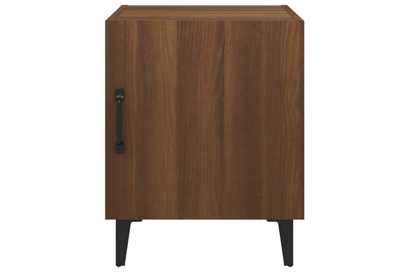 beBasic Nattbord 2 stk brun eik konstruert tre - Brun - Møbler - Bord - Avlastningsbord - Sengebord & nattbord