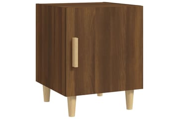 beBasic Nattbord 2 stk brun eik konstruert tre - Brun - Møbler - Bord - Avlastningsbord - Sengebord & nattbord