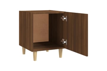beBasic Nattbord 2 stk brun eik konstruert tre - Brun - Møbler - Bord - Avlastningsbord - Sengebord & nattbord