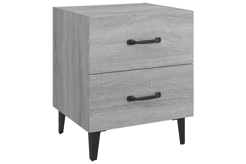 beBasic Nattbord 2 stk grå sonoma 40x35x47,5 cm - GrÃ¥ - Møbler - Bord - Avlastningsbord - Sengebord & nattbord