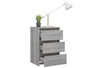 beBasic Nattbord 2 stk grå sonoma 40x35x62,5 cm konstruert tre - GrÃ¥ - Møbler - Bord - Avlastningsbord - Sengebord & nattbord