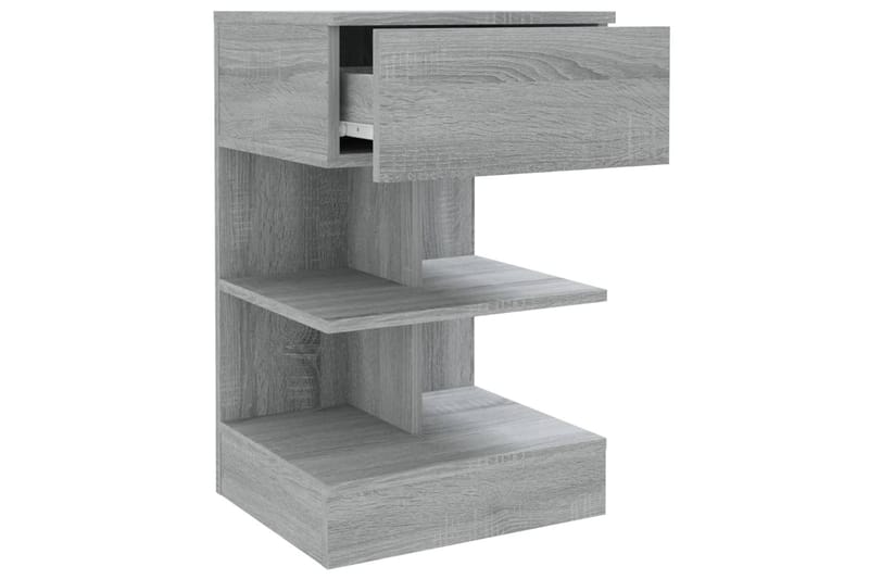 beBasic Nattbord 2 stk grå sonoma 40x35x65 cm konstruert tre - GrÃ¥ - Møbler - Bord - Avlastningsbord - Sengebord & nattbord