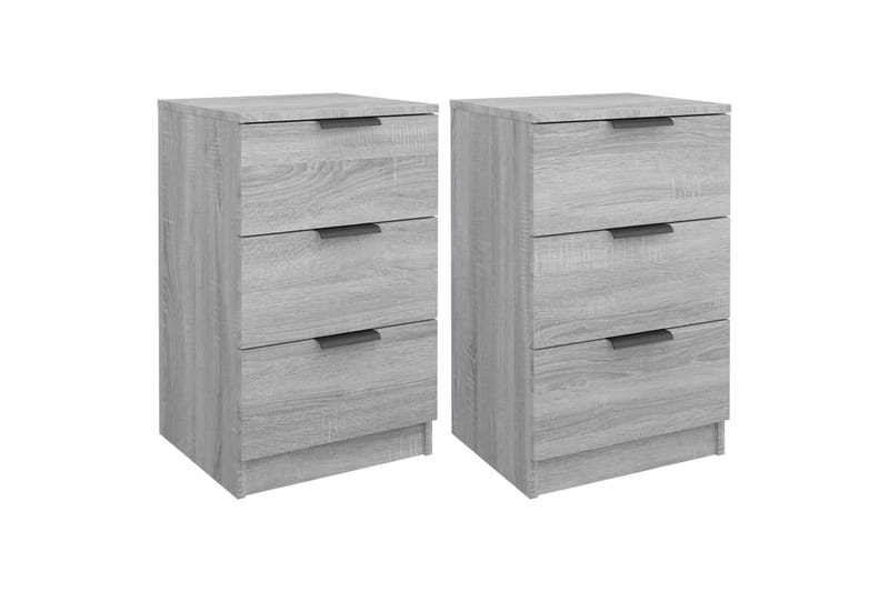 beBasic Nattbord 2 stk grå sonoma 40x36x65 cm - GrÃ¥ - Møbler - Bord - Avlastningsbord - Sengebord & nattbord