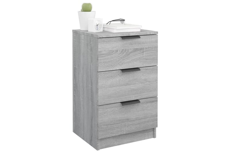 beBasic Nattbord 2 stk grå sonoma 40x36x65 cm - GrÃ¥ - Møbler - Bord - Avlastningsbord - Sengebord & nattbord