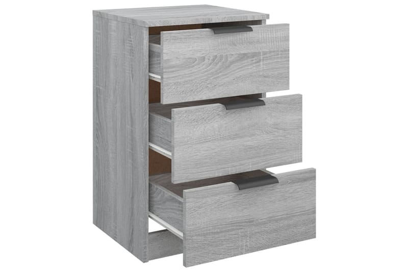 beBasic Nattbord 2 stk grå sonoma 40x36x65 cm - GrÃ¥ - Møbler - Bord - Avlastningsbord - Sengebord & nattbord