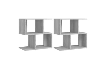 beBasic Nattbord 2 stk grå sonoma 50x30x51,5 cm konstruert tre - GrÃ¥ - Møbler - Bord - Avlastningsbord - Sengebord & nattbord