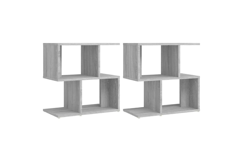 beBasic Nattbord 2 stk grå sonoma 50x30x51,5 cm konstruert tre - GrÃ¥ - Møbler - Bord - Avlastningsbord - Sengebord & nattbord