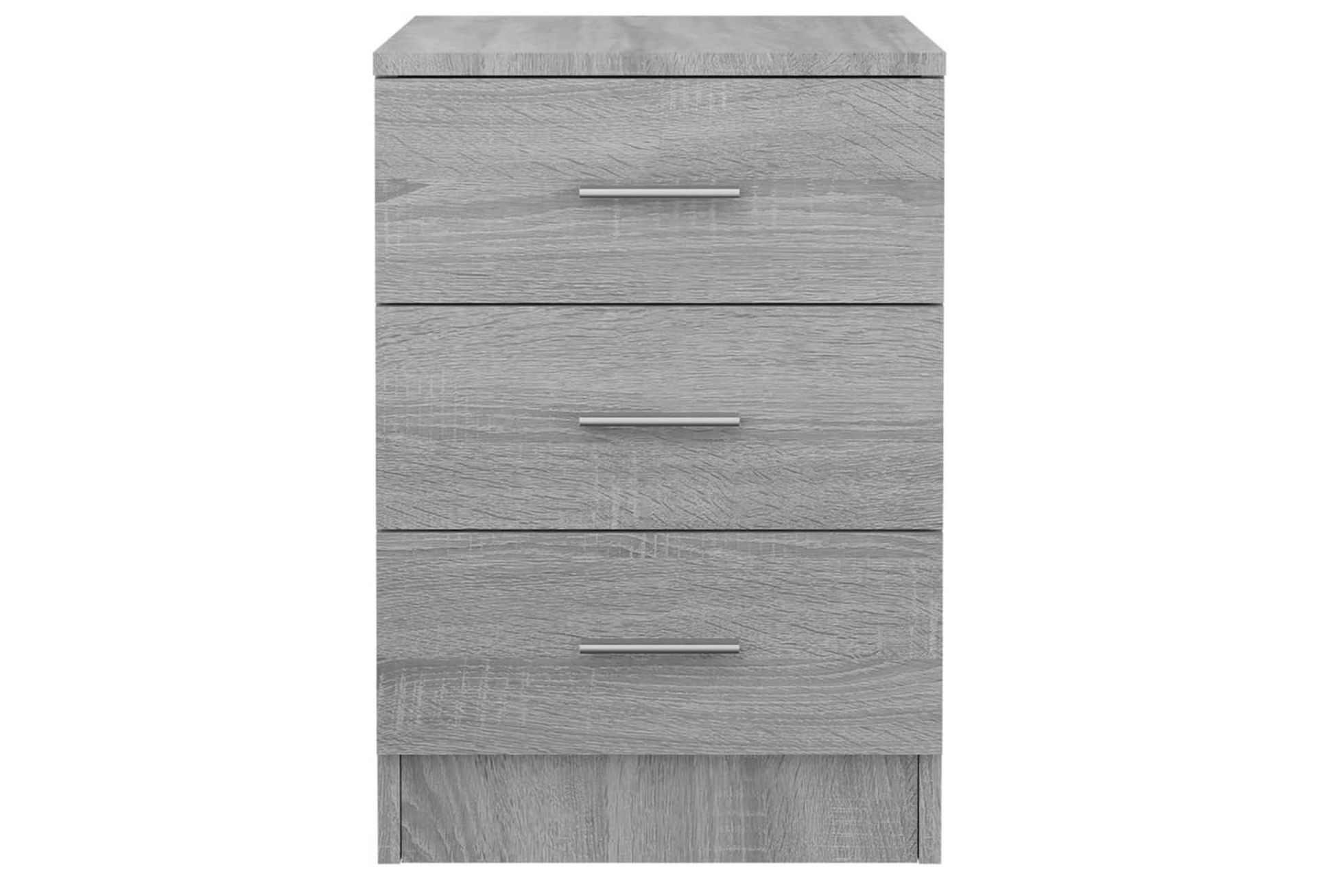 beBasic Nattbord 2 stk grå sonoma eik 38x35x56 cm konstruert tre - GrÃ¥ - Møbler - Bord - Avlastningsbord - Sengebord & nattbord