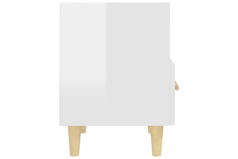 beBasic Nattbord 2 stk høyglans hvit 40x35x47 cm - Hvit - Møbler - Bord - Avlastningsbord - Sengebord & nattbord