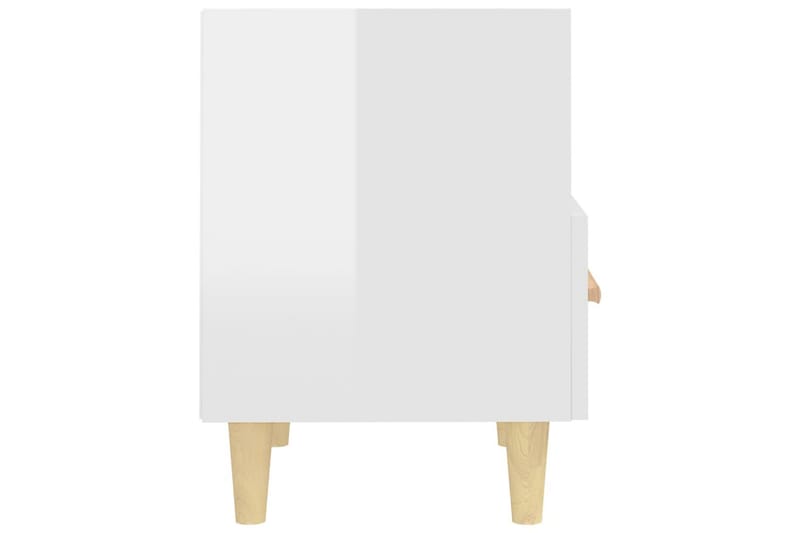 beBasic Nattbord 2 stk høyglans hvit 40x35x47 cm - Hvit - Sengebord & nattbord