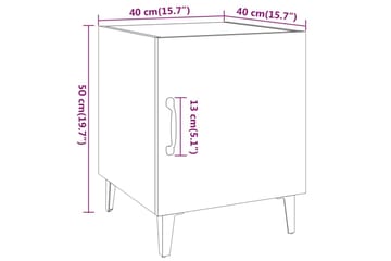 beBasic Nattbord 2 stk høyglans hvit konstruert tre - Hvit - Møbler - Bord - Avlastningsbord - Sengebord & nattbord