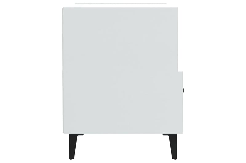 beBasic Nattbord 2 stk høyglans hvit konstruert tre - Hvit - Møbler - Bord - Avlastningsbord - Sengebord & nattbord