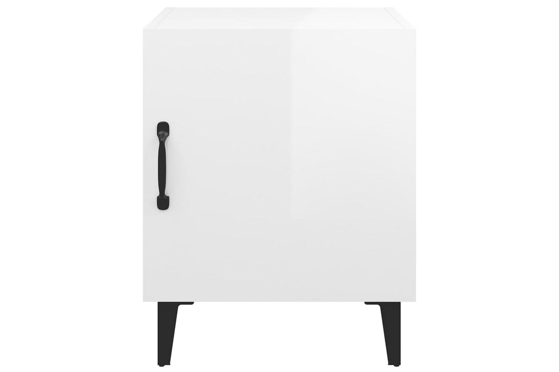 beBasic Nattbord 2 stk høyglans hvit konstruert tre - Hvit - Møbler - Bord - Avlastningsbord - Sengebord & nattbord