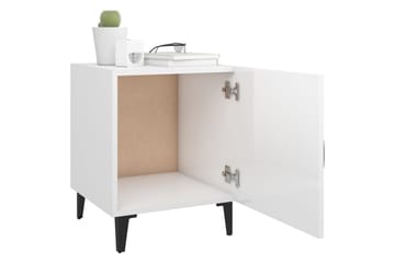 beBasic Nattbord 2 stk høyglans hvit konstruert tre - Hvit - Møbler - Bord - Avlastningsbord - Sengebord & nattbord