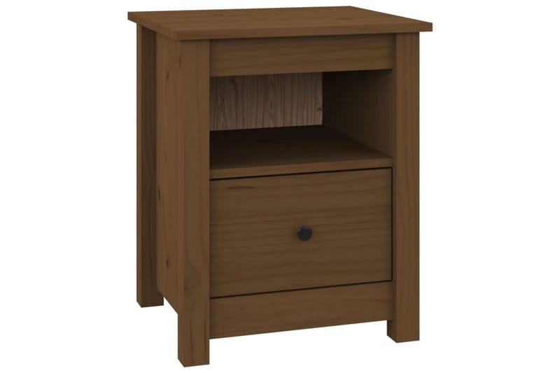 beBasic Nattbord 2 stk honningbrun 40x35x49 cm heltre furu - Brun - Møbler - Bord - Avlastningsbord - Sengebord & nattbord